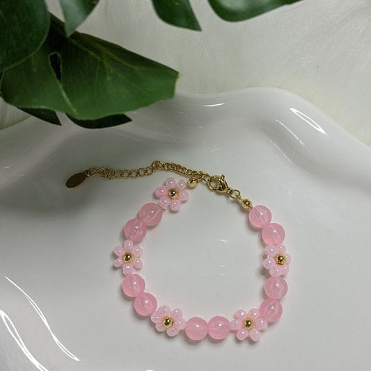PINK FLORAL BRACELET